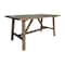 Flash Furniture Eli Solid Wood Farmhouse Coffee Table, Trestle Style Accent Table in Rustic Brown LFS-2013-RSTBRN-GG - alternate 7